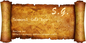 Somosi Gábor névjegykártya